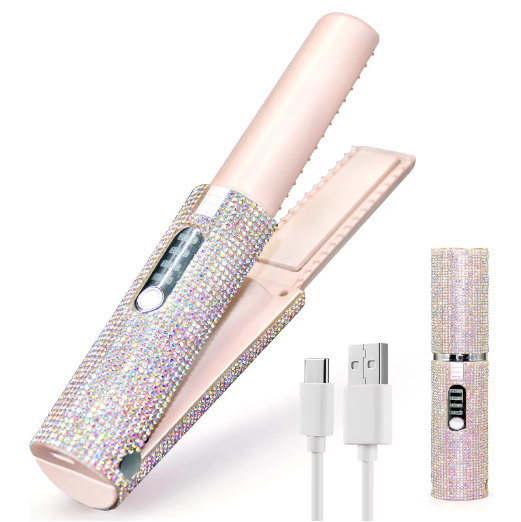 Glam Luxe Portable Diamond Hair Straightener
